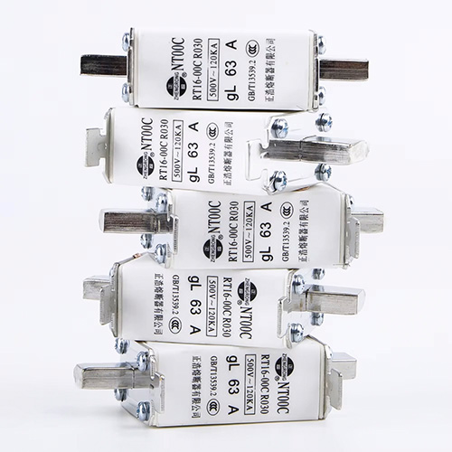 Pisau Pautan Fius AC NT00C Voltan Rendah Tersuai Bilah Kecil Kapasiti Pecah Tinggi Tembaga 100A CE